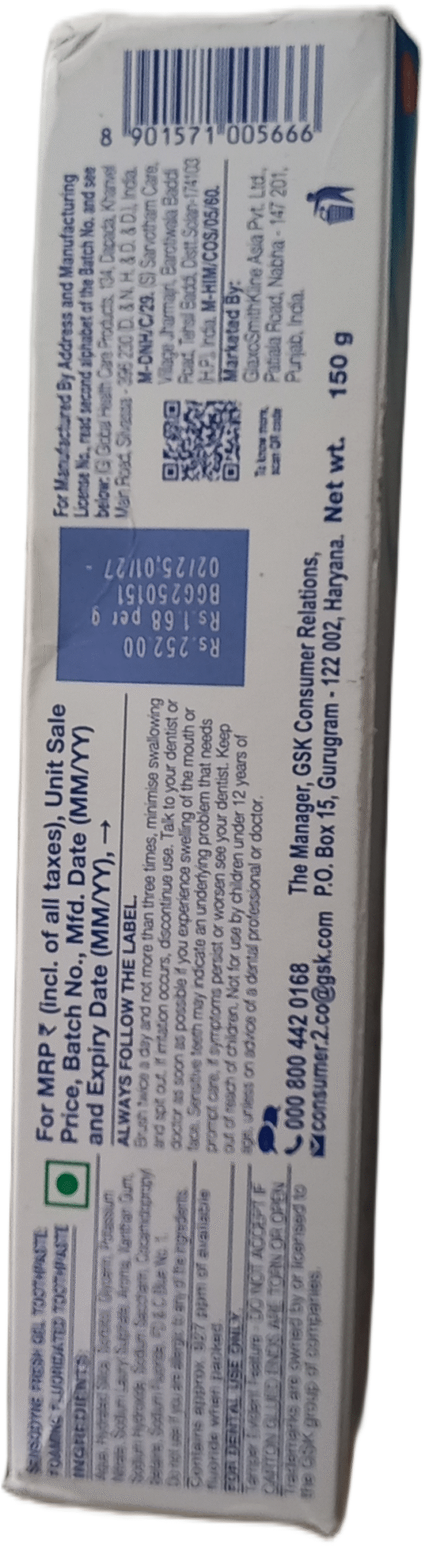 Sensodyne Toothpaste Gel - Image 2